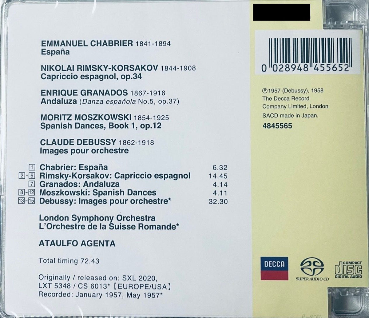 ARGENTA LONDON SYMPHONY ORCHESTRA ESPANA (SACD) MADE IN JAPAN MUSICCDHK