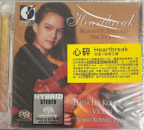 ELISSE LEE - HEARTBREAK ROMANTIC ENCORES FOR VIOLIN (SACD) CD MADE IN AUSTRIA