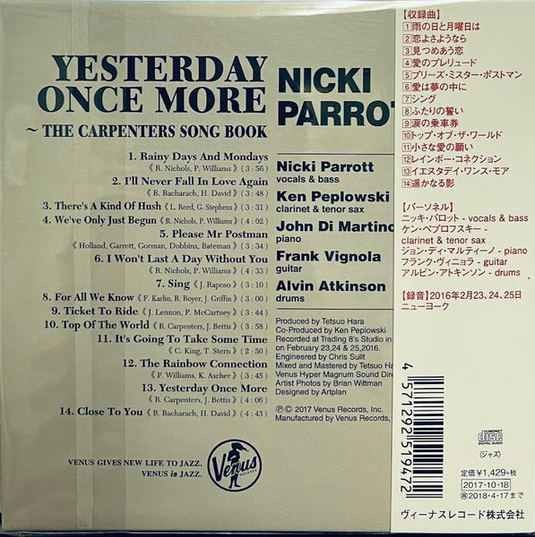 NICKI PARROTT - YESTERDAY ONCE MORE (CD)