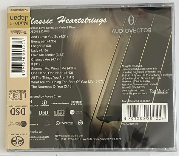 DAVID DAVIDSON -  Classic Heartstrings - 12 Timeless Love Songs On Violin & Piano (SACD) CD MADE IN JAPAN