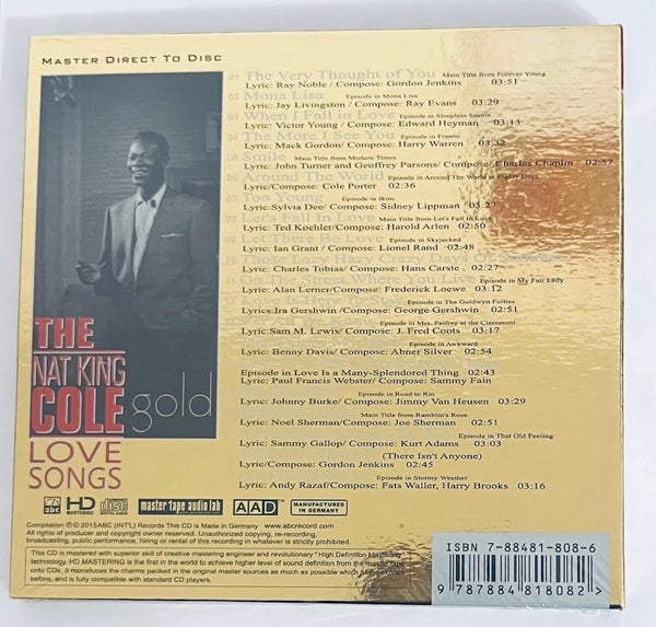 NAT KING COLE - LOVE SONGS (CD)