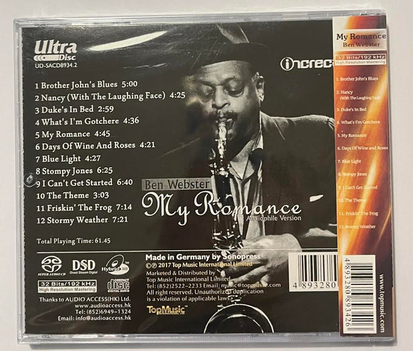 BEN WEBSTER - MY ROMANCE (SACD) CD