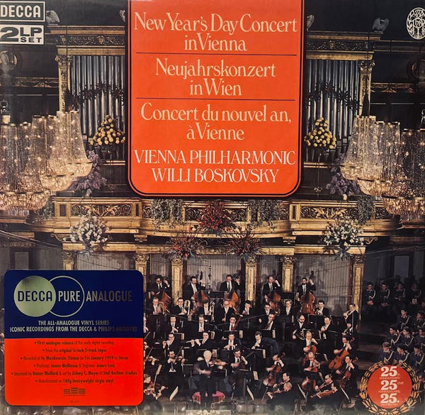 VIENNA PHILHARMONIC WILLI BOSKOVSKY -  NEW YEARS DAY CONCERT IN VIENNA ( 2 X VINYL)   MADE IN GERMANY