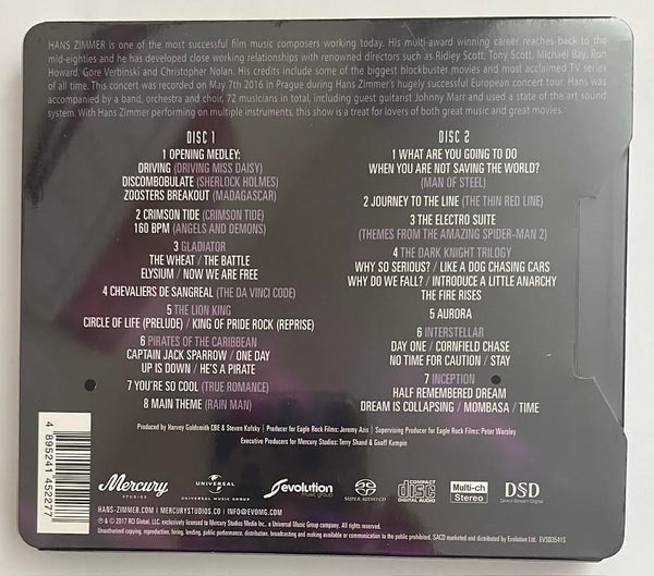 HANS ZIMMER - LIVE IN PRAGUE ( 2 X SACD) CD