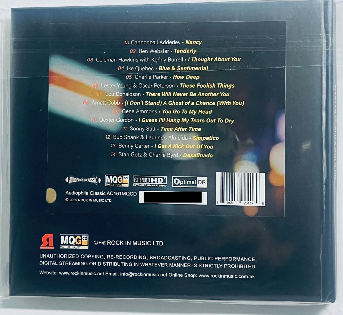 AUDIOPHILE SAX - 色士風天碟 VOL 2 VARIOUS ARTISTS master quality (MQGCD) CD ...