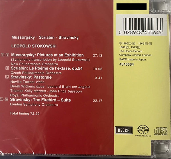 MUSSORGSKY, SCRIABIN, STRAVINSKY - PICTURES AT AN EXHIBITION (SACD) MADE JAPAN