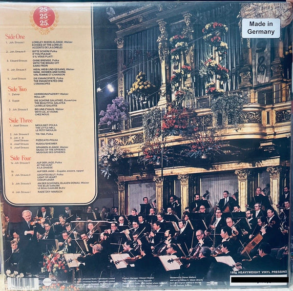 VIENNA PHILHARMONIC WILLI BOSKOVSKY -  NEW YEARS DAY CONCERT IN VIENNA ( 2 X VINYL)   MADE IN GERMANY
