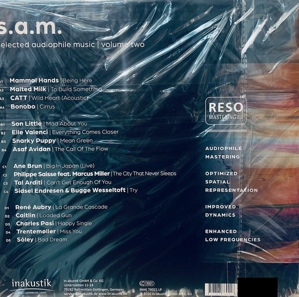 S.A.M SELECTED AUDIOPHILE MUSIC VOL 2 - VARIOUS ARTISTS (2 X VINYL) LP