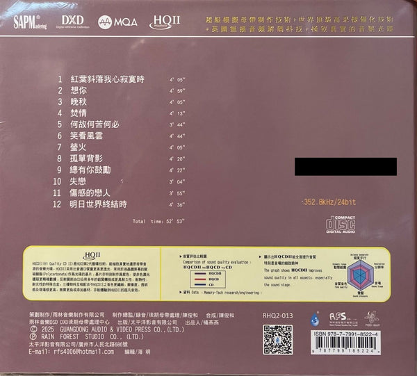 LIU DE LI - 劉德麗 PASSIONALTE LATE 焚情 (HQII) CD