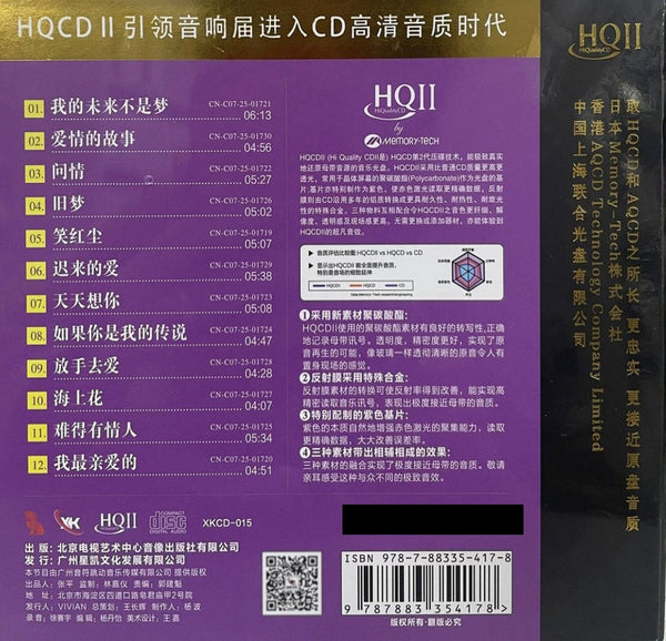 LIU ZI LING - 劉紫玲 GOLDEN MELODY FLUTTERING 金曲飄揚 (HQII) CD