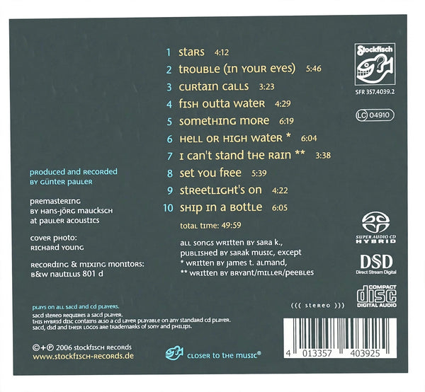 SARA K. - HELL OR HIGH WATER (SACD) CD