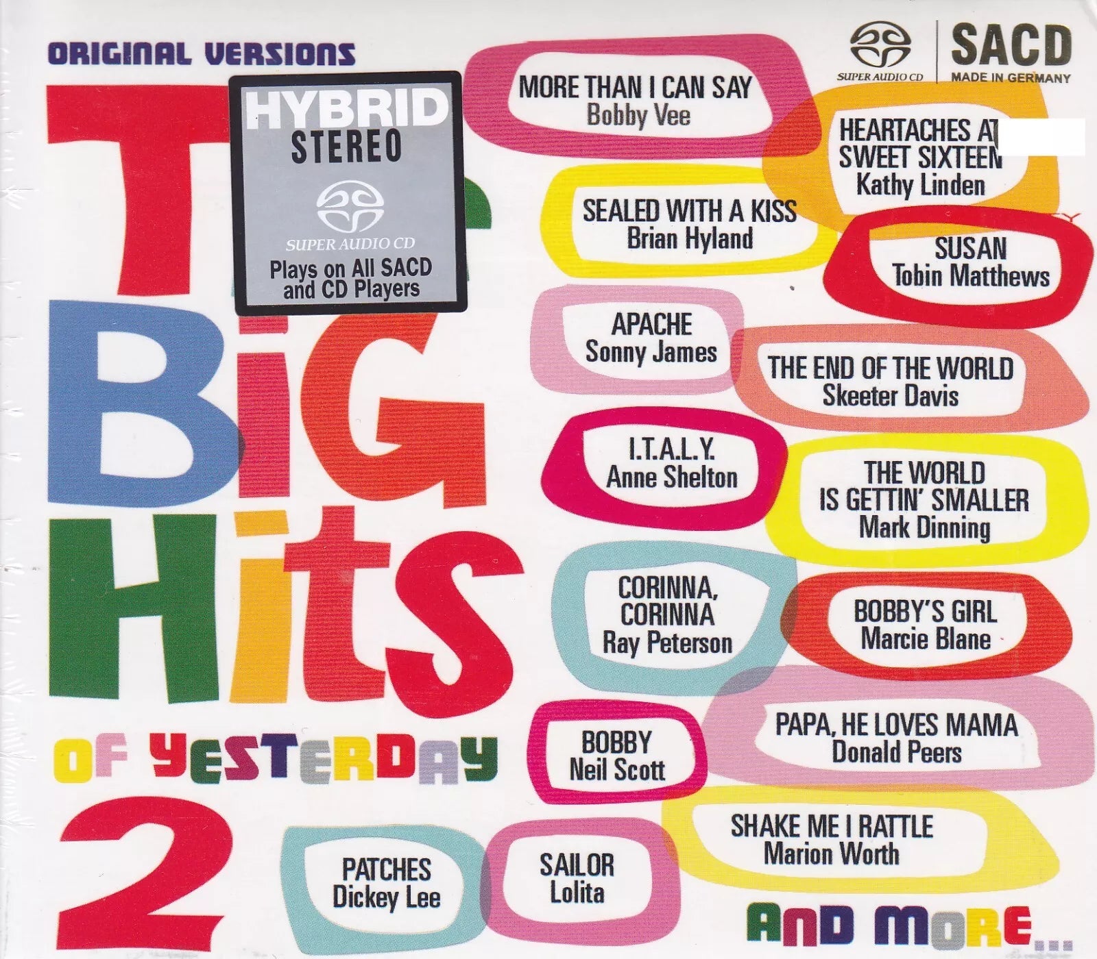 THE BIG HITS OF YESTERDAY VOL 2 - VARIOUS ARTISTS (SACD) MADE IN GERMA ...