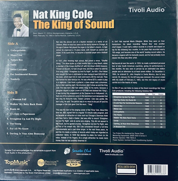 NAT KING COLE - THE KING OF SOUND (VINYL)