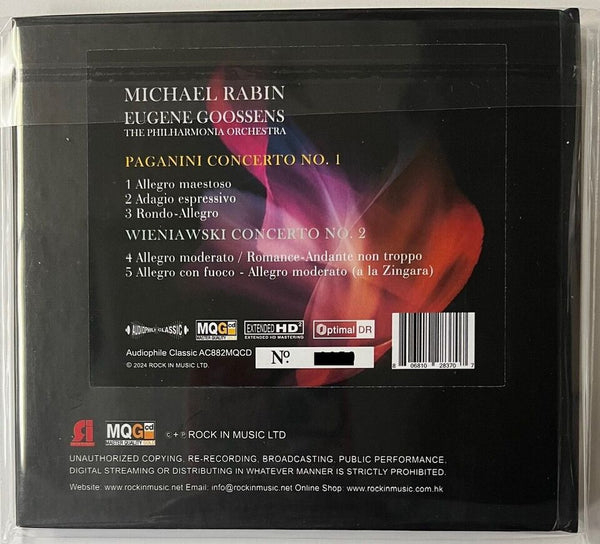 MICHAEL RABIN EUGENE GOOSSENS THE PHILHARMONIA ORCH master quality (MQGCD) CD
