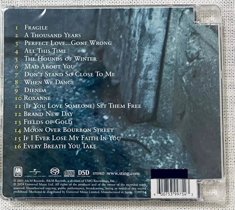 STING - ALL THIS TIME (SACD) MADE IN JAPAN – MUSICCDHK STING - ALL THIS TIME (SACD) MADE IN JAPAN – MUSICCDHK