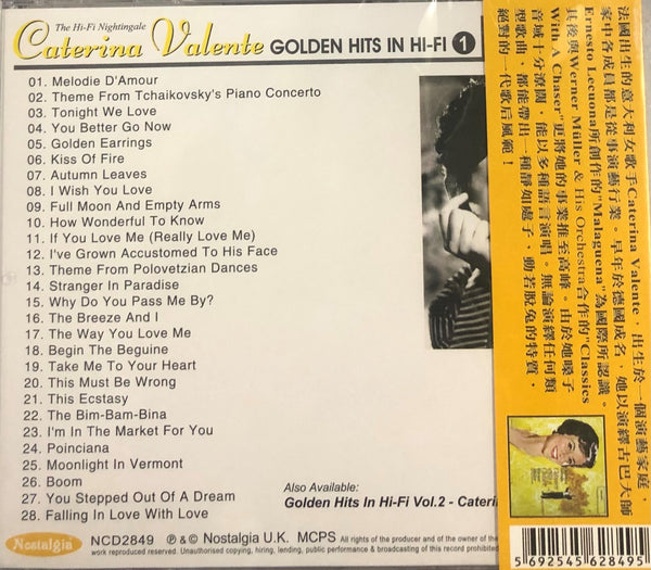CATERINA VALENTE - GOLDEN HITS IN HI-FI VOL 1 (CD)