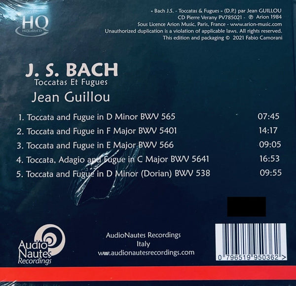 JEAN GUILLOU - J.S BACH TOCCCATAS ET FUGUES (UHQCD) MADE IN JAPAN