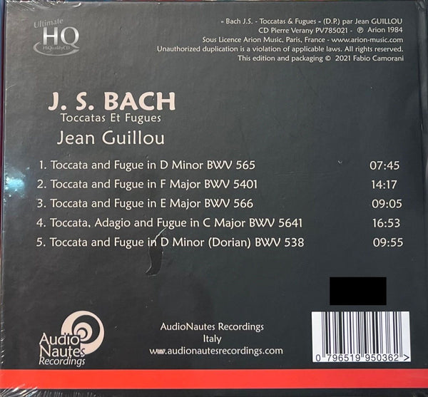 JEAN GUILLOU - BACH: TOCCATAS ET FUGES (UHQCD) MADE IN JAPAN