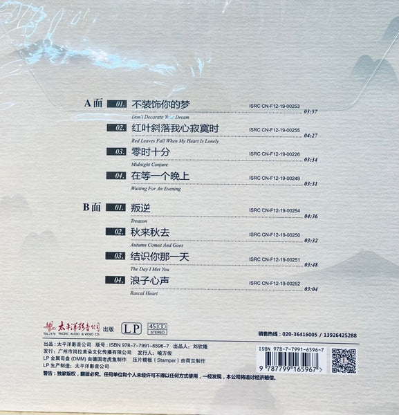 LIU LIAN LU - 劉亮鷺 RIGHT HERE WAITING 此情可待 (VINYL)