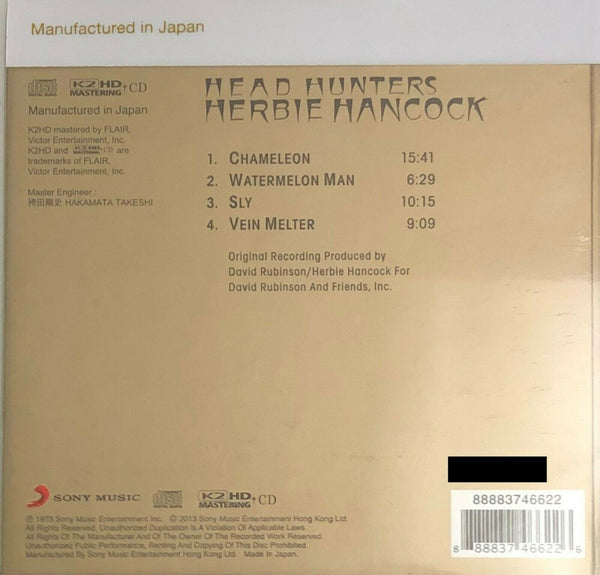 HERBIE HANCOCK - HEADHUNTERS (K2HD) CD (MADE IN JAPAN)