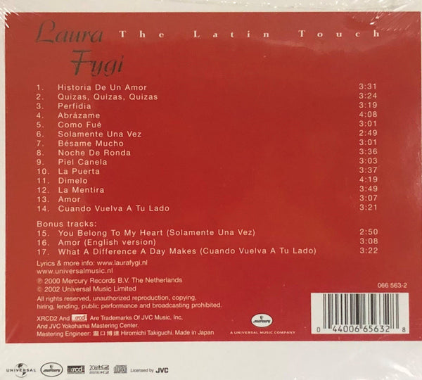 LAURA FYGI - THE LATIN TOUCH (XRCD) CD  MADE IN JAPAN