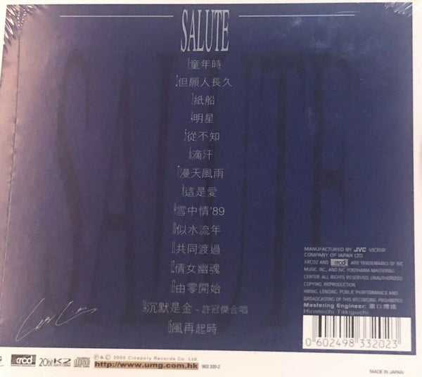 LESLIE CHEUNG - 張國榮 SALUTE (XRCD) CD MADE IN JAPAN