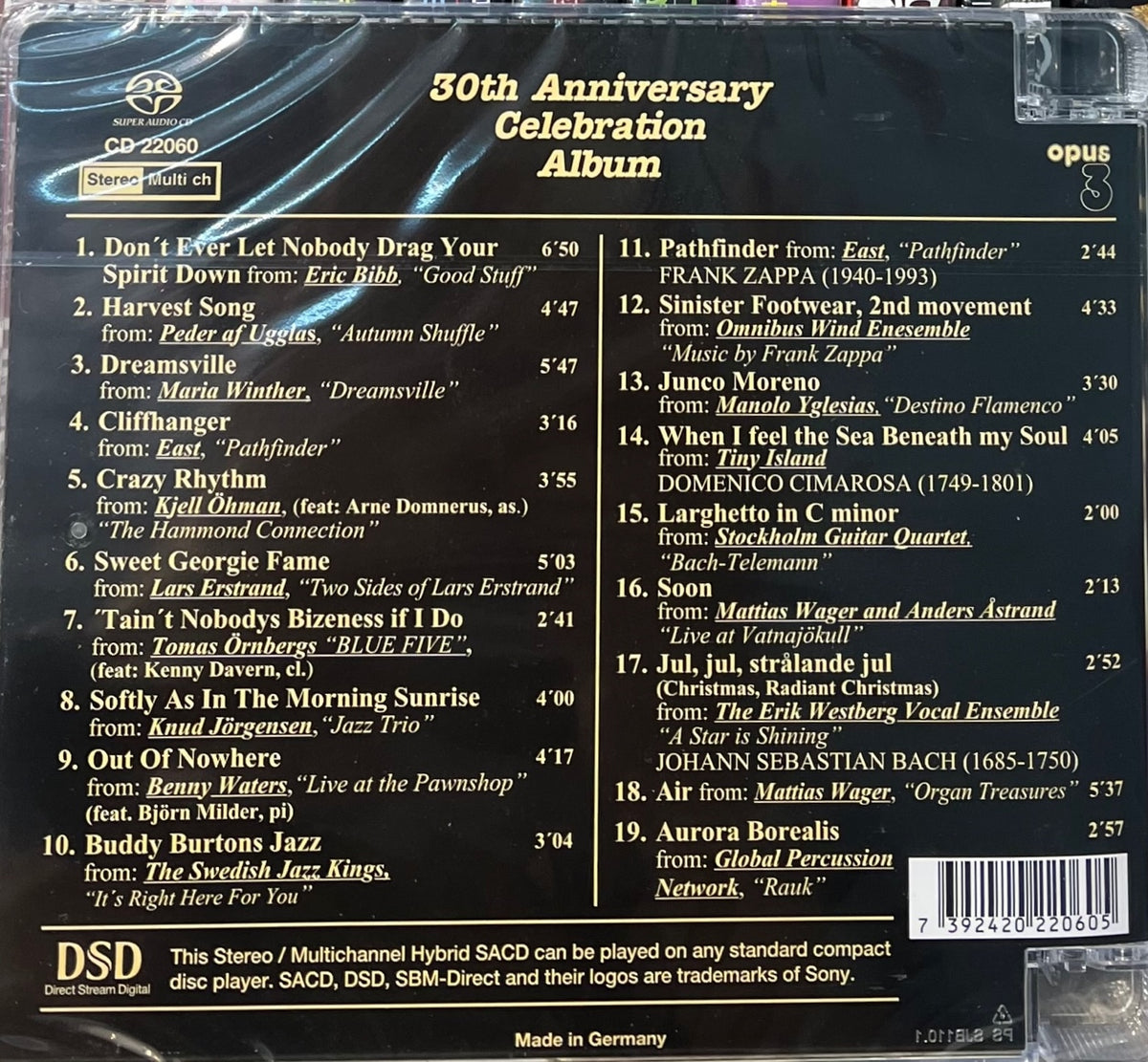 OPUS 3 30TH ANNIVERSARY CELEBRATION ALBUM - VARIOUS ARTISTS (SACD) MAD ...