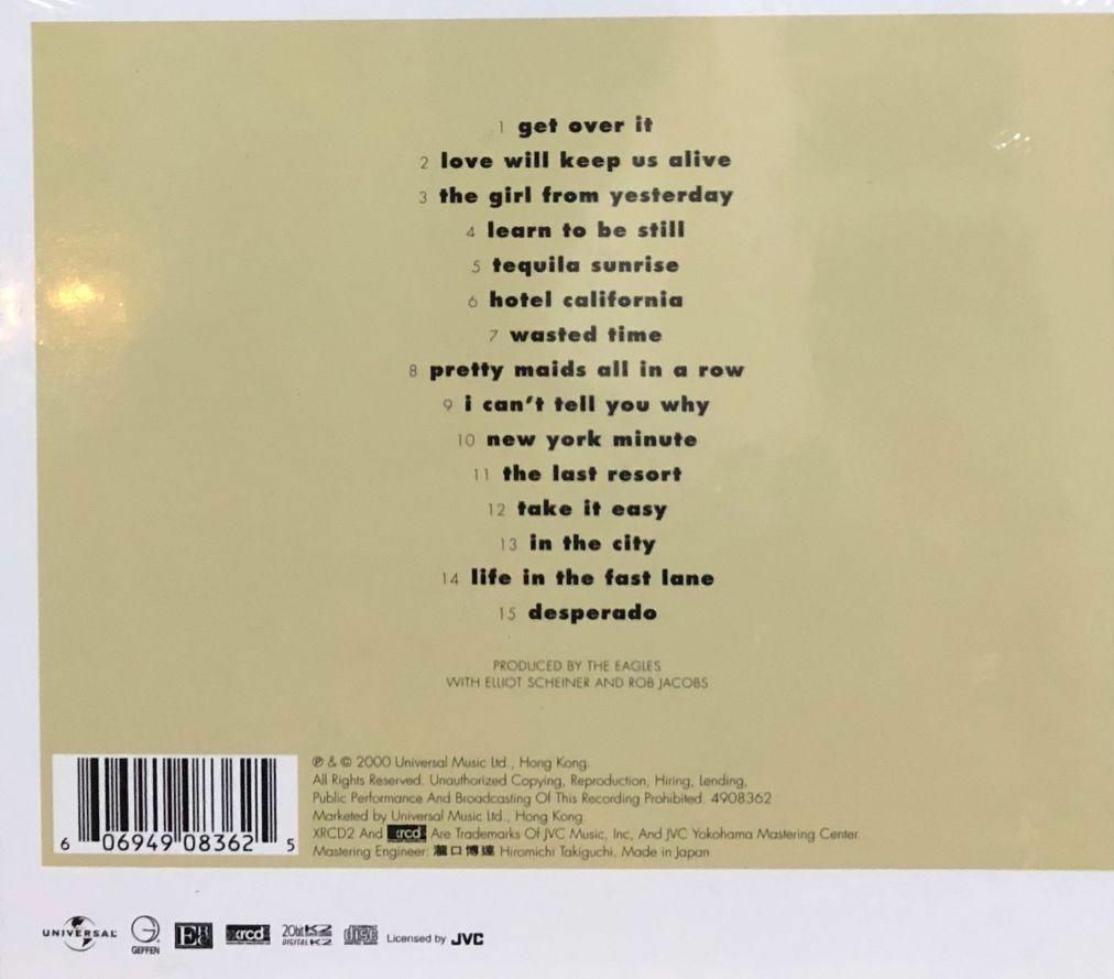 Eagles CD まとめ EAGLES - HELL FREEZES OVER (XRCD) CD MADE IN JAPAN – MUSICCDHK