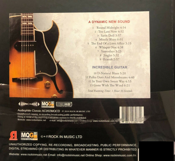 A DYNAMICNEW SOUND GUITAR - WEST MONTGOMERY TRIO master quality (MQGCD) CD