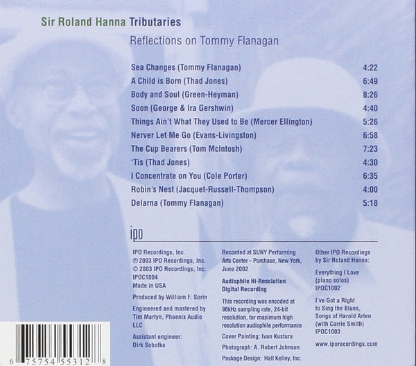 SIR ROLAND HANNA - TRIBUTARIES REFLECTIONS ON TOMMY FLANAGAN (CD)
