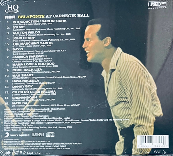 HARRY BELAFONTE - AT CARNEGIE HALL (HQCD) CD MADE IN JAPAN