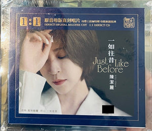 LILY CHEN - 陳潔麗  JUST LIKE BEFORE 一如往昔 1:1 DIRECT (CD)